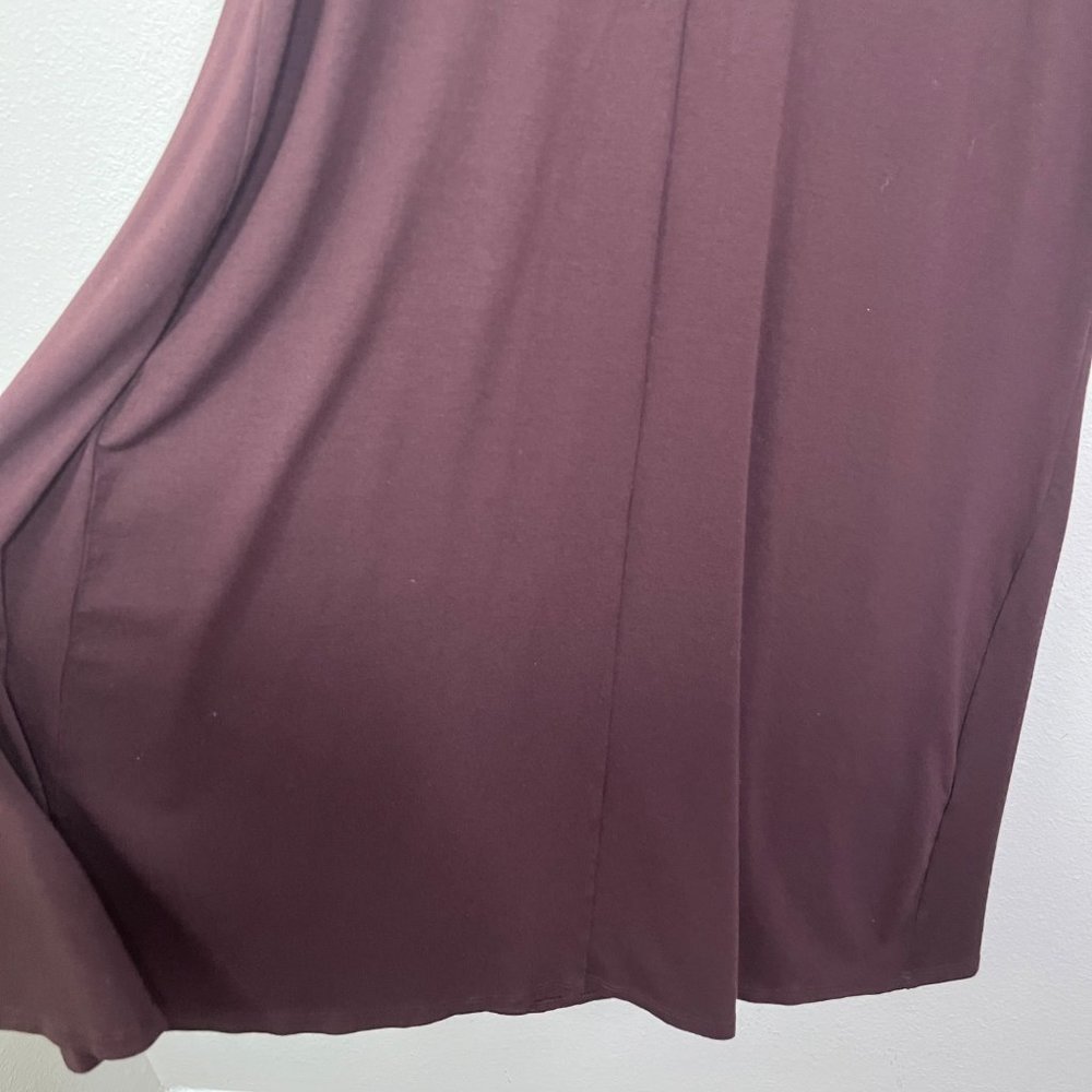 Eileen Fisher Women's Brown V-Neck Calf Length Dress Size Small Long Sleeve - Picture 8 of 12
